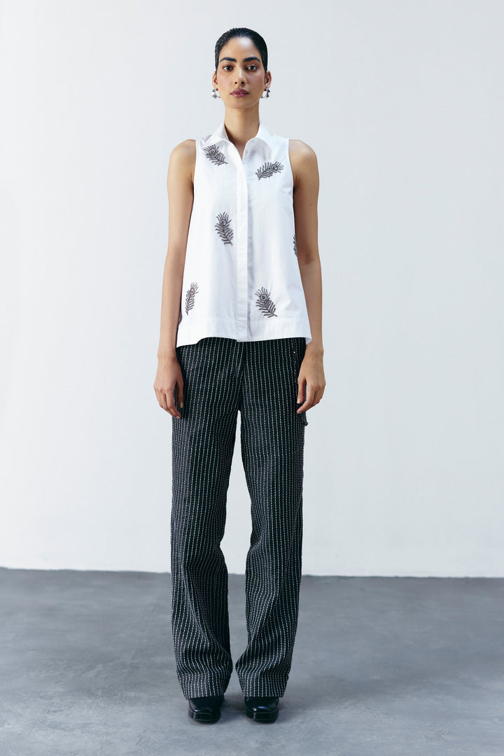 FEATHER EMBELLISHED SHIRT