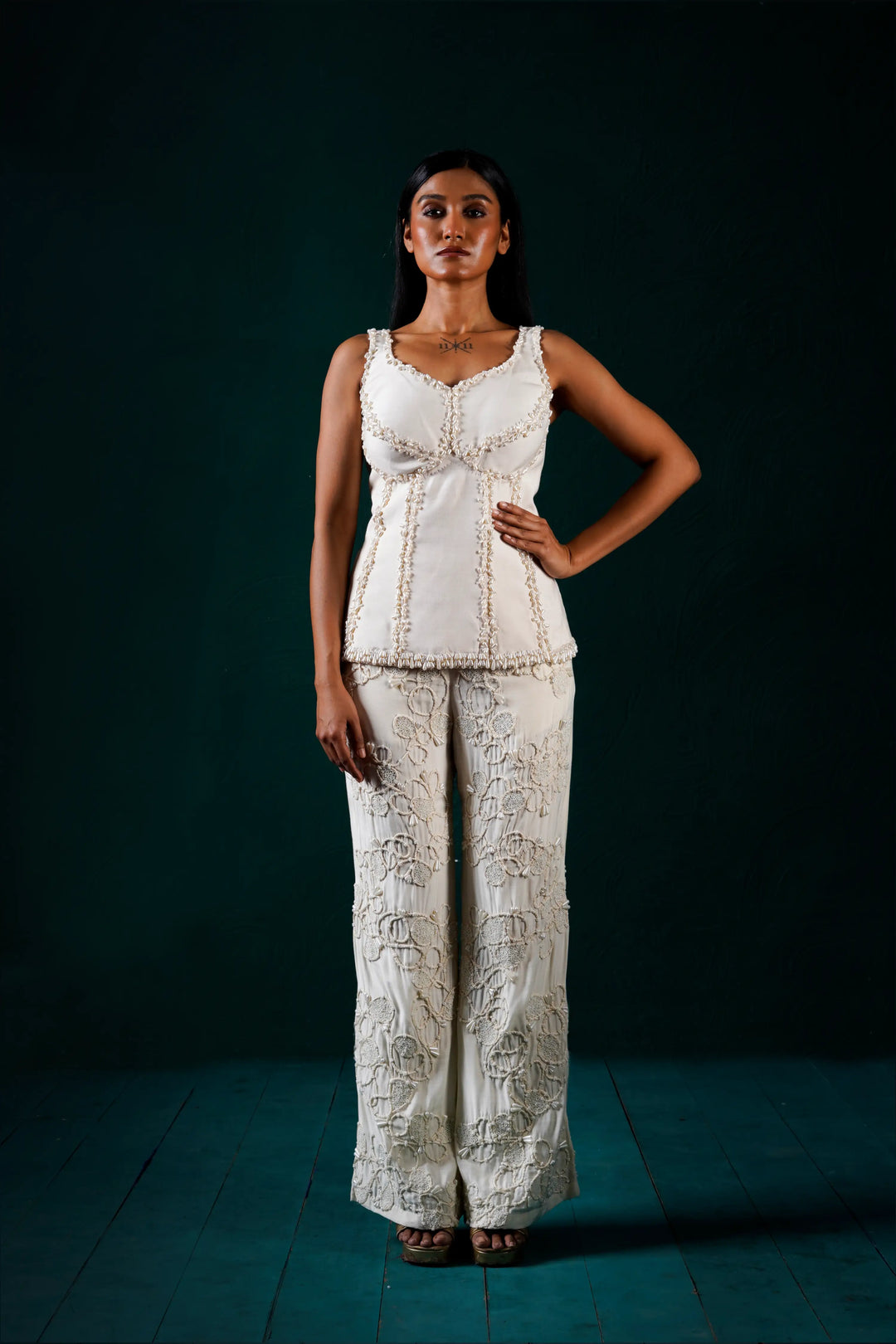 "Alba" Top with pants