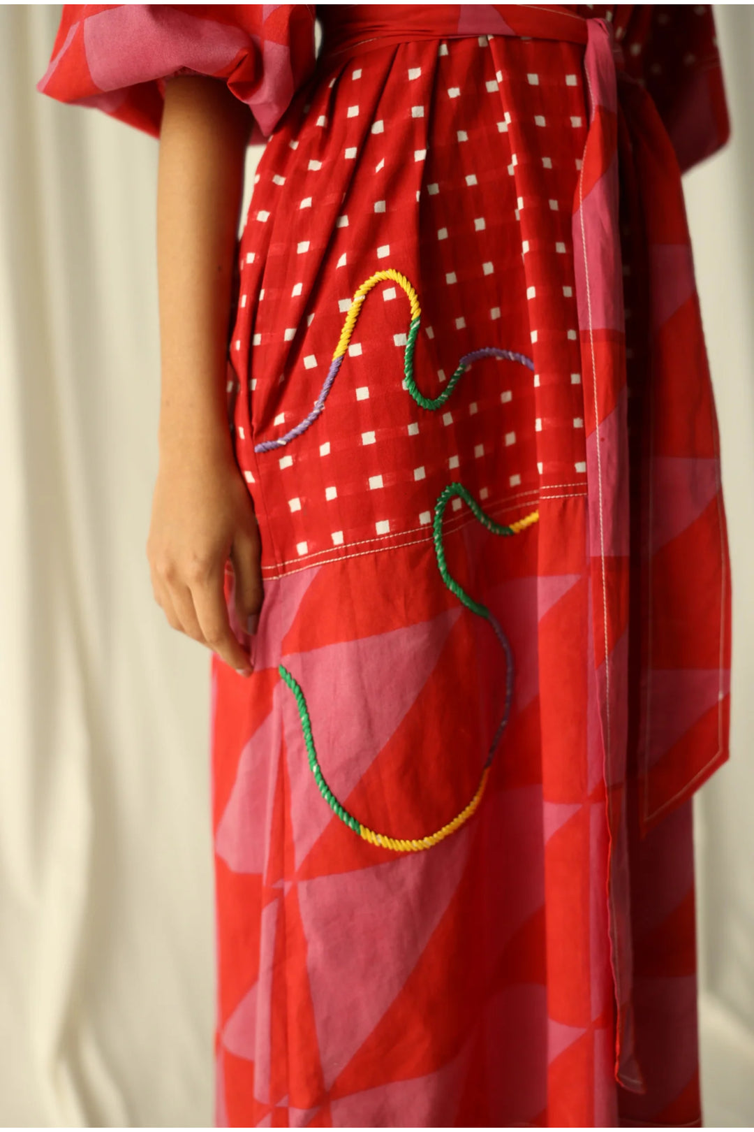 ANDRETTA EMBROIDERED PEASANT DRESS