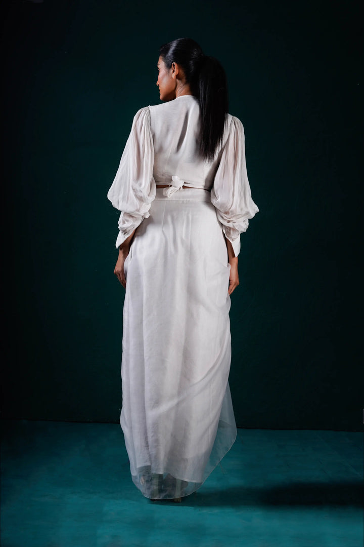 "Serein" top with bustier and skirt