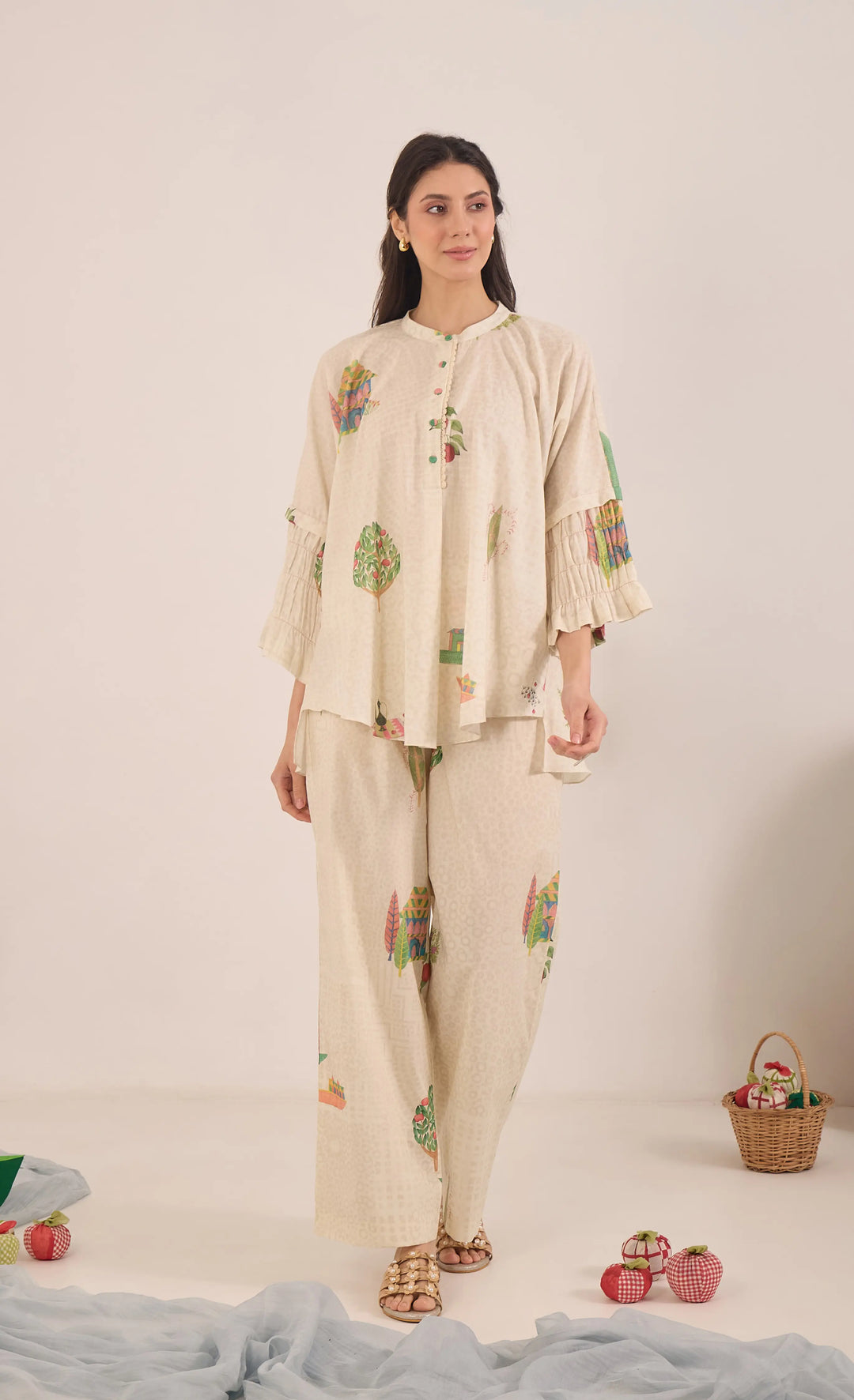 Gulposh: Cotton Namah Coord Set