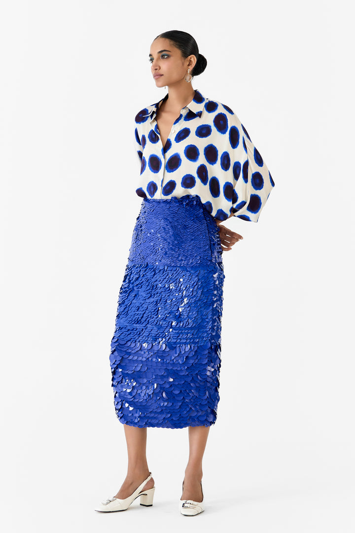 INDIGO BATWING SHIRT