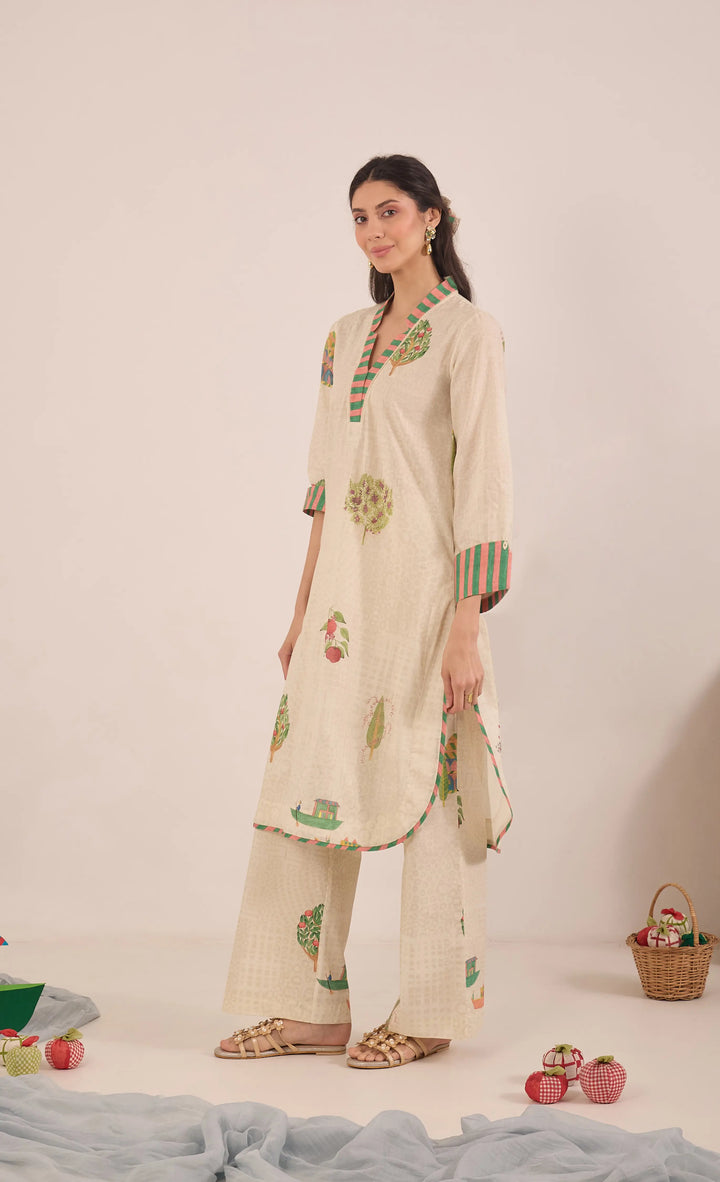 Gulposh: Cotton V-Neck Coord Set