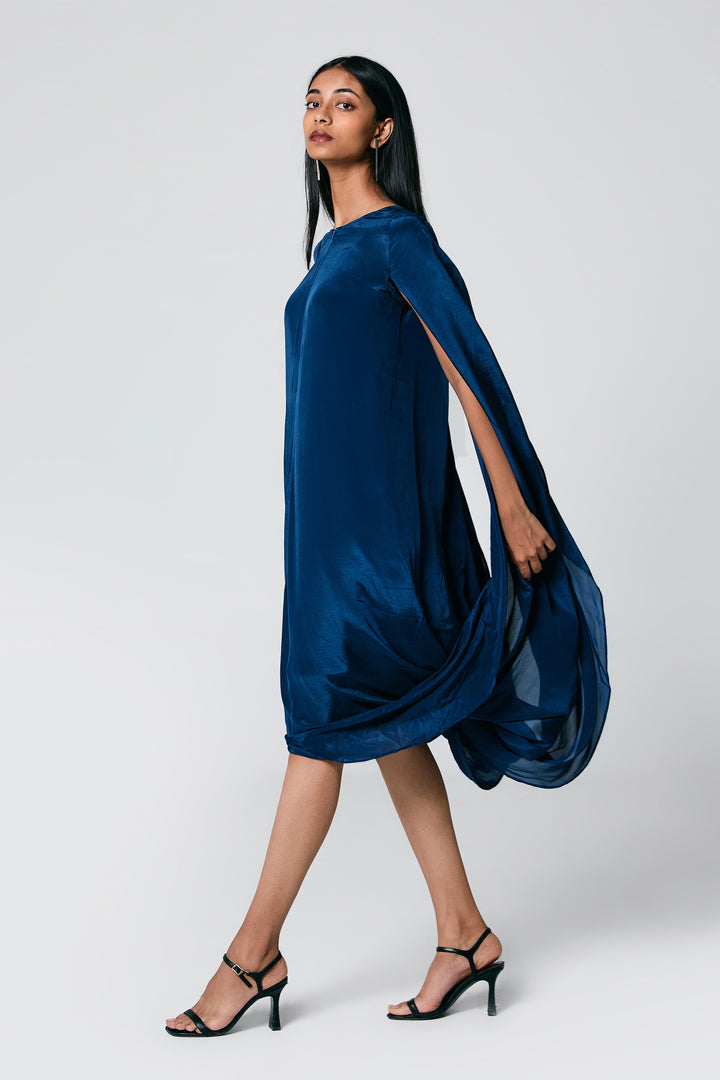 DOUBLE COWL DRESS