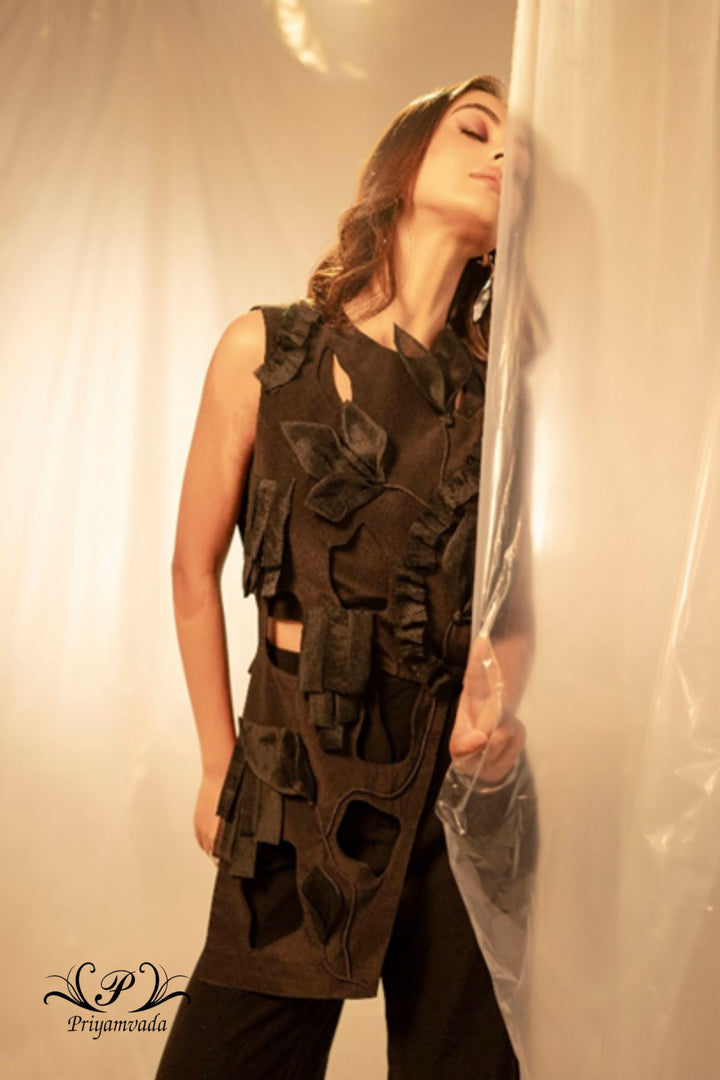 Jacket with bustier and pants