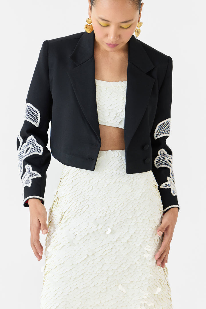 DIAMOND SEQUIN BUSTIER & SKIRT
