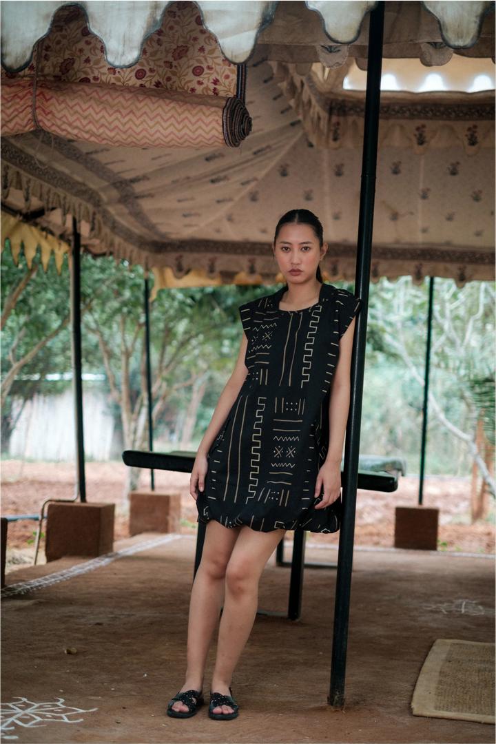 Nara gather dress - Black