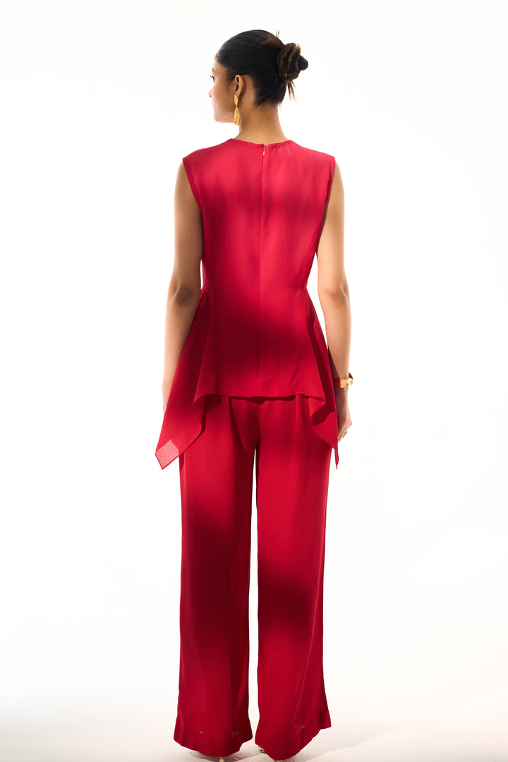 Peplum Coord Set- Rose