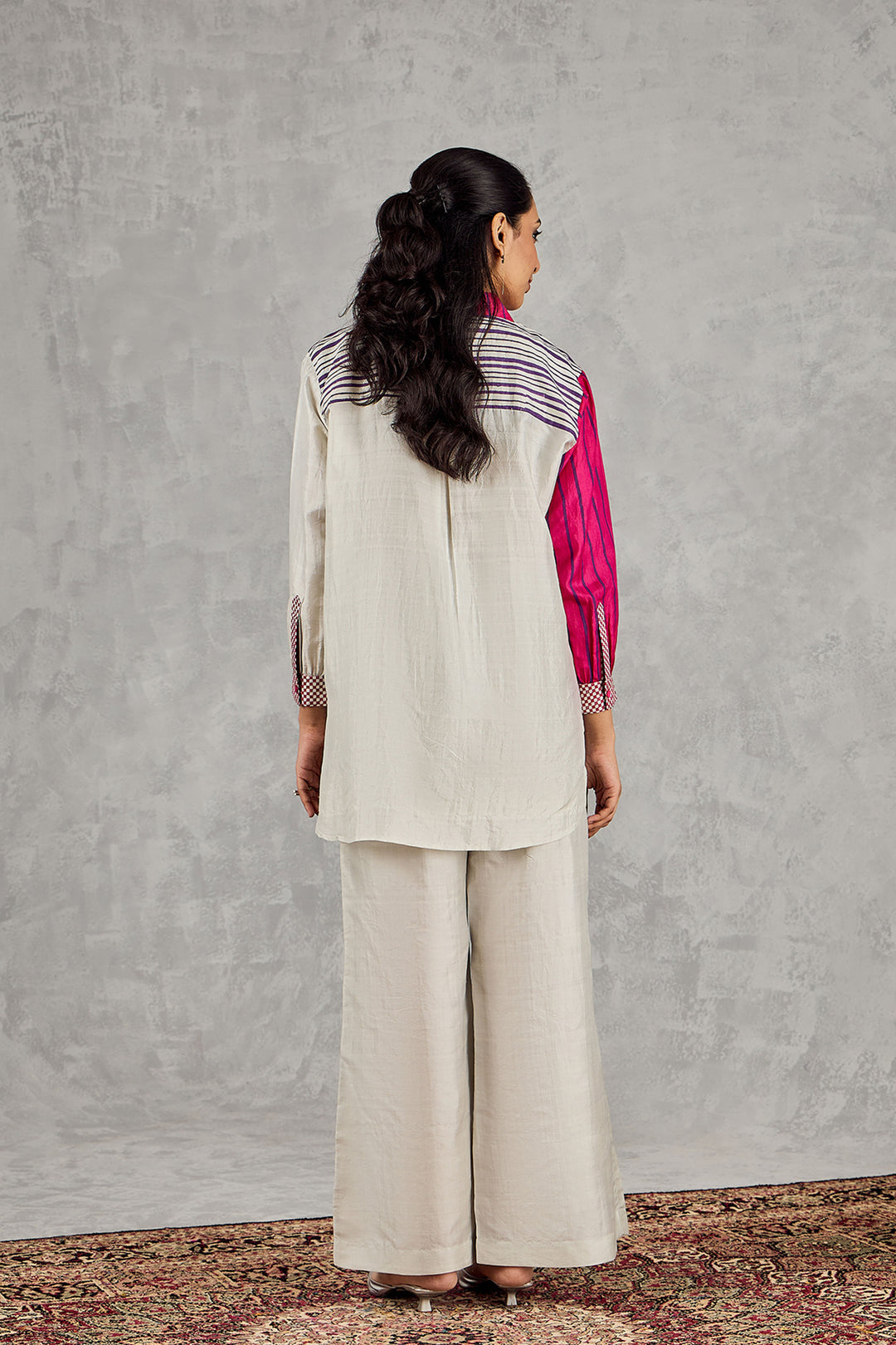 Grey Block Printed Patch Co-ord Set