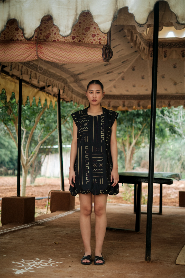 Nara gather dress - Black