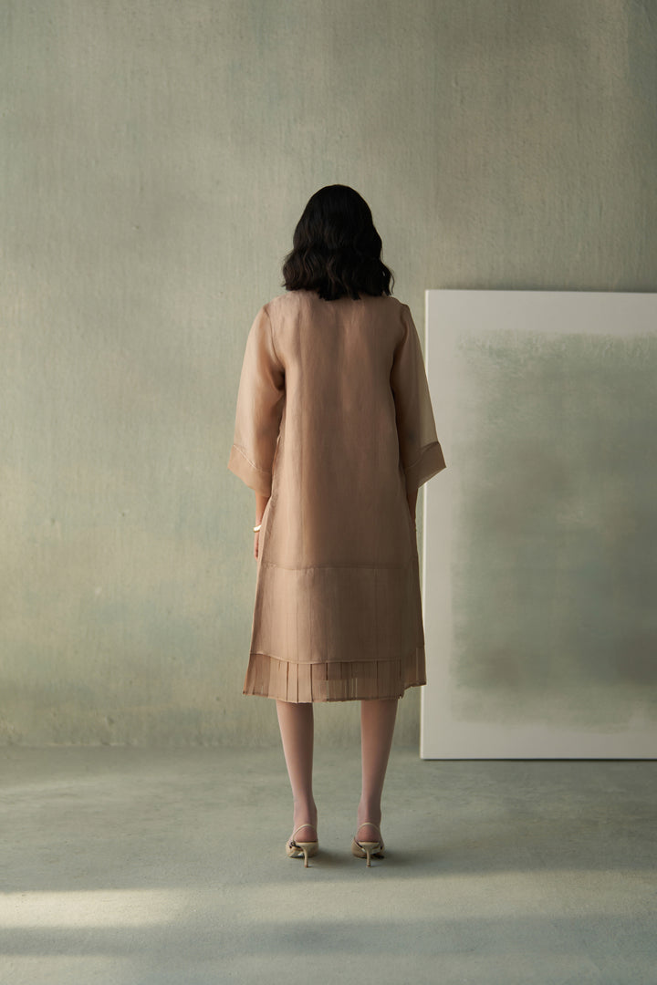 Blossom and bud Panelled overlay- sand