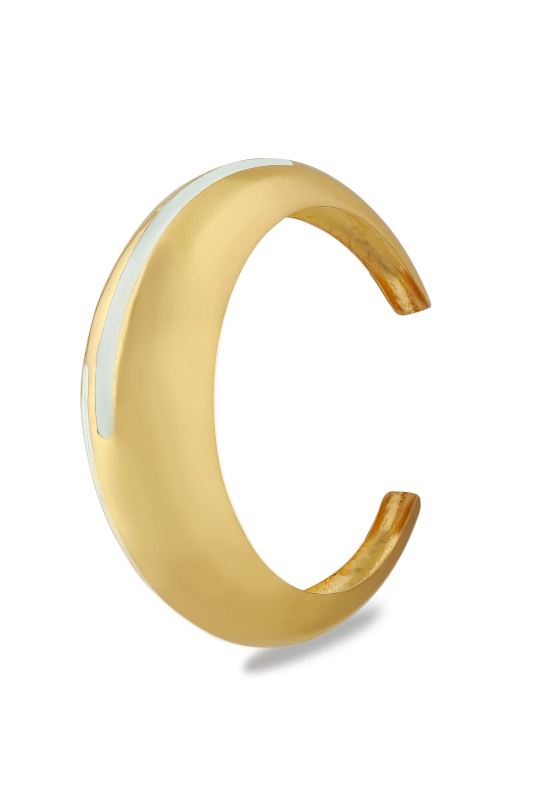 Circlet White Enamel Gold Bangle