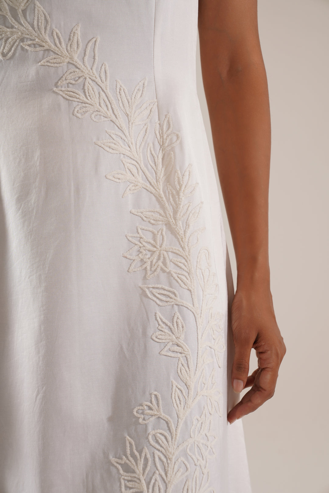Diagonal Bloom Midi Dress