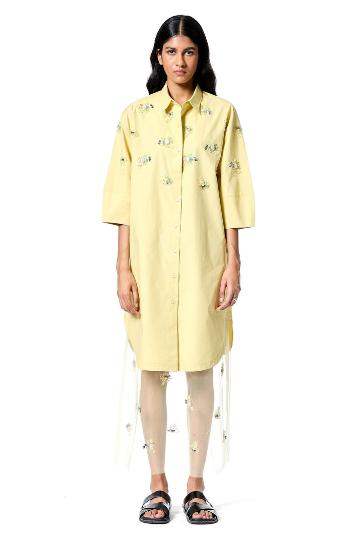 'Amber Mist' Dress - Yellow