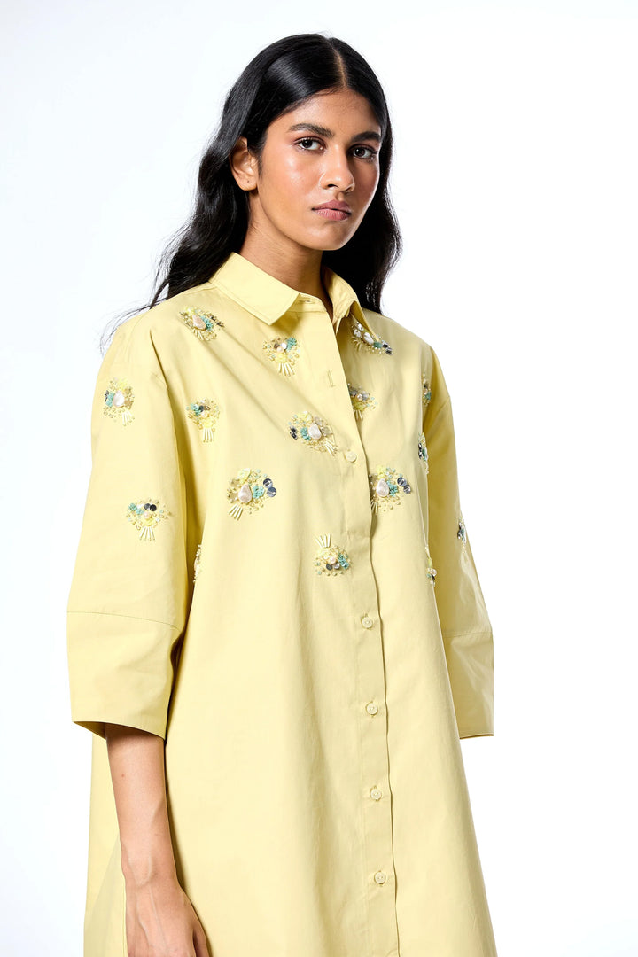 'Amber Mist' Dress - Yellow
