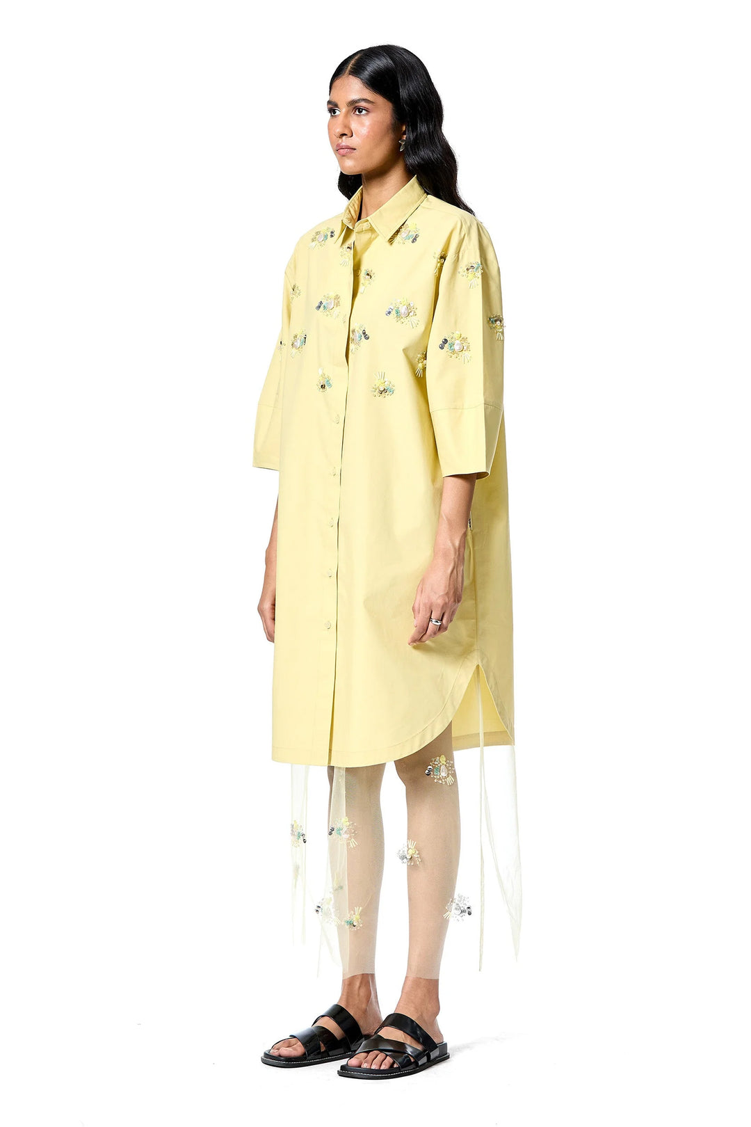 'Amber Mist' Dress - Yellow