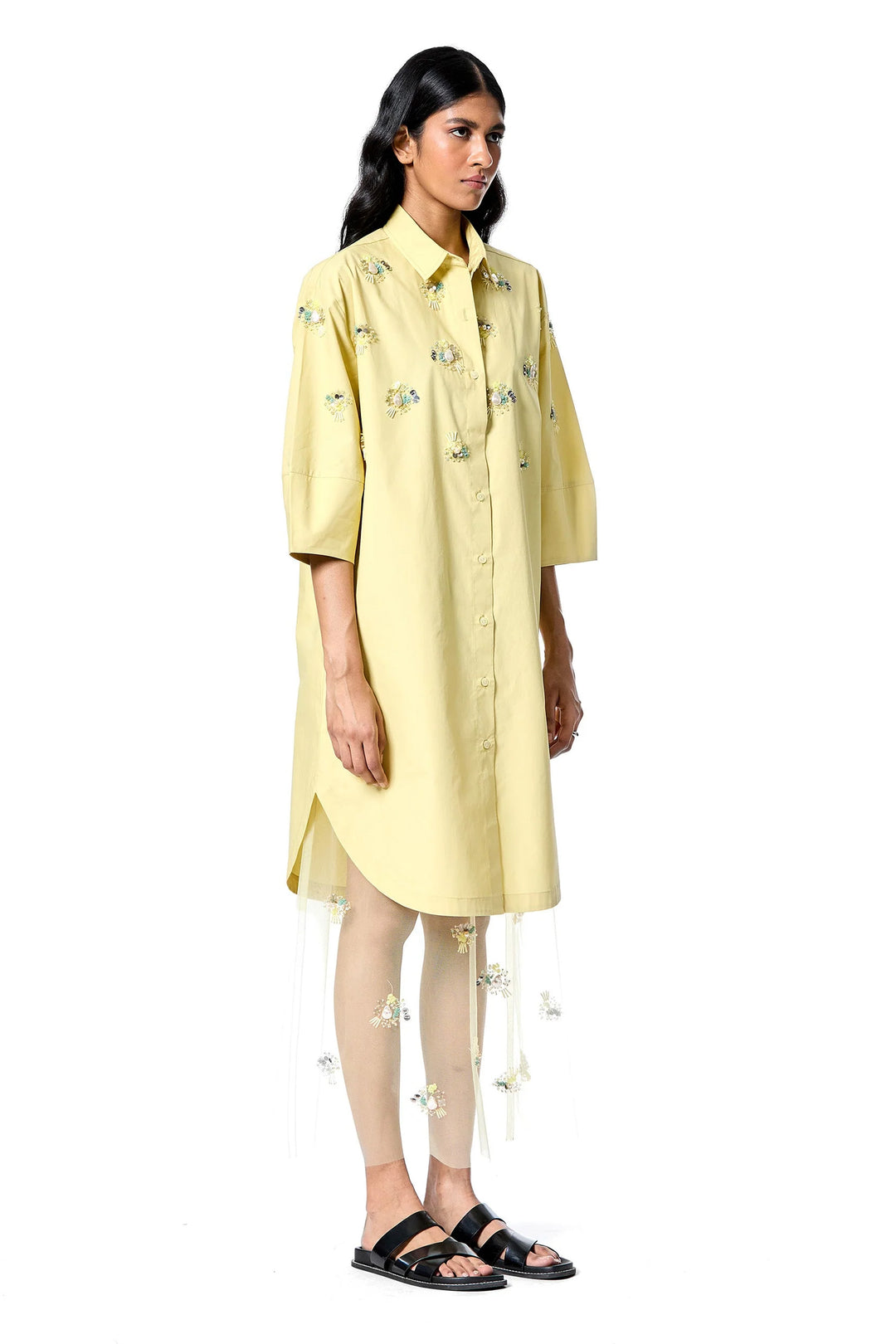 'Amber Mist' Dress - Yellow