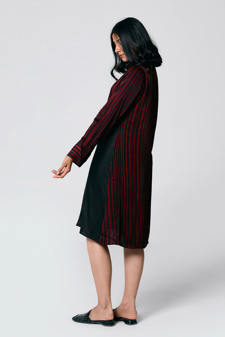 DIAGONAL STRIPES DRESS