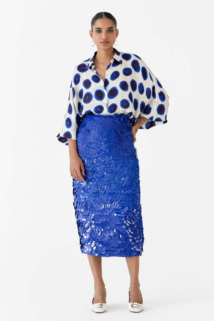 INDIGO BATWING SHIRT