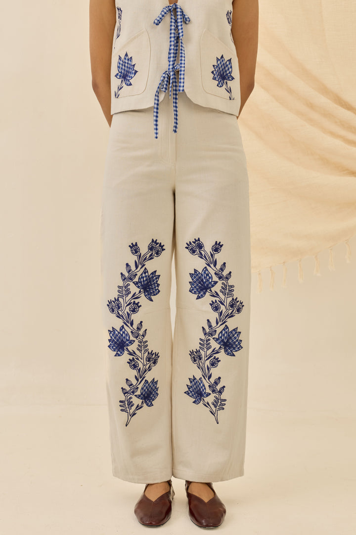 Saras Handloom Denim Trousers