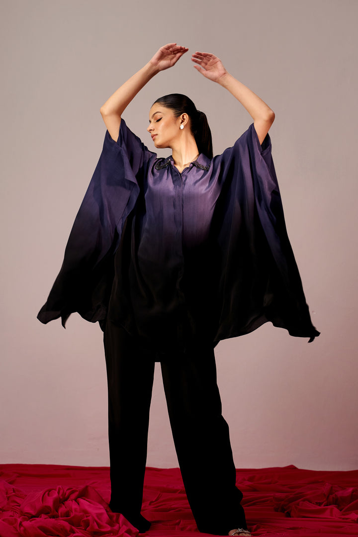 Kaftan Style Coord Set - Ash