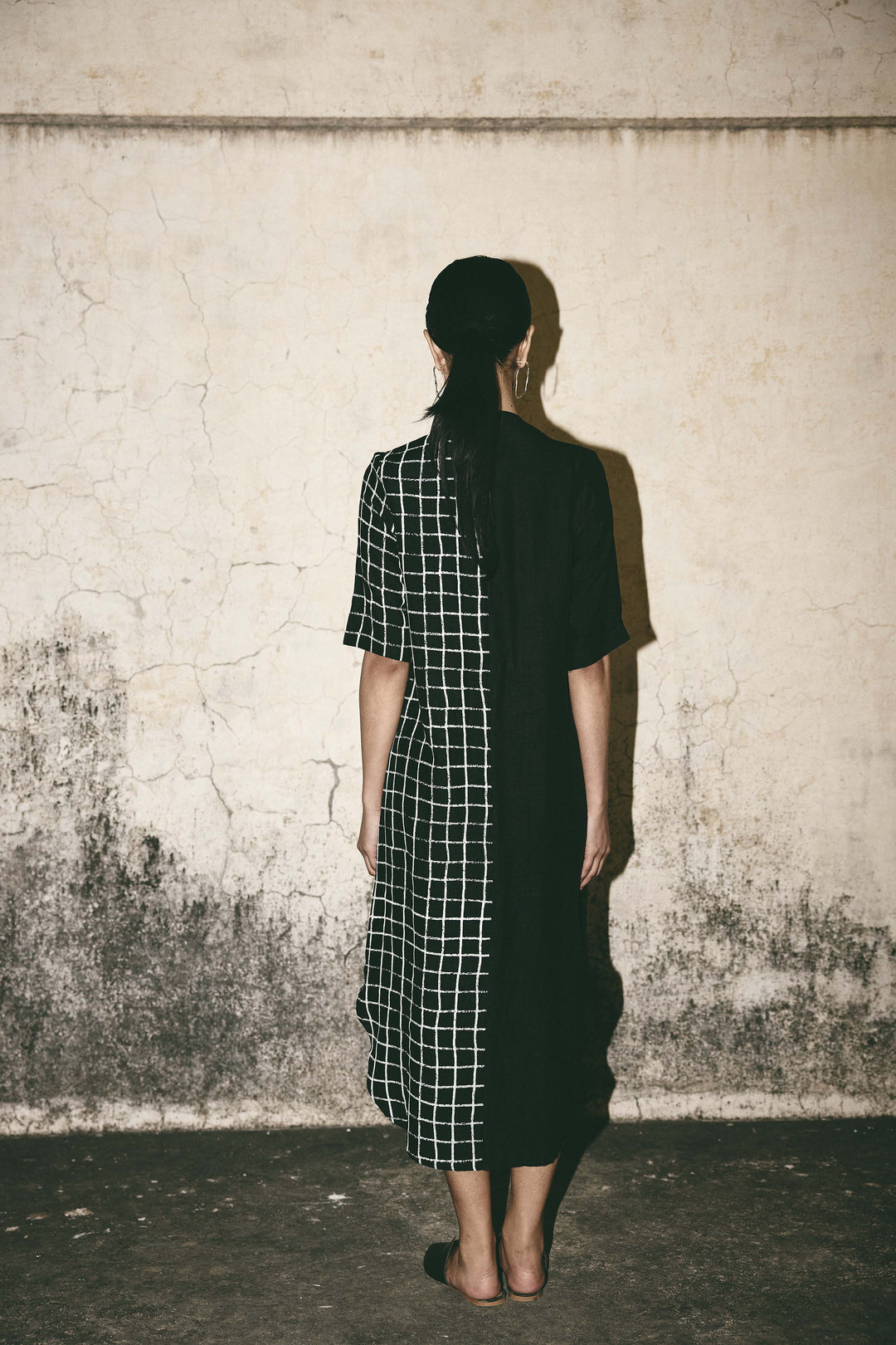 Grid bloom kaftan