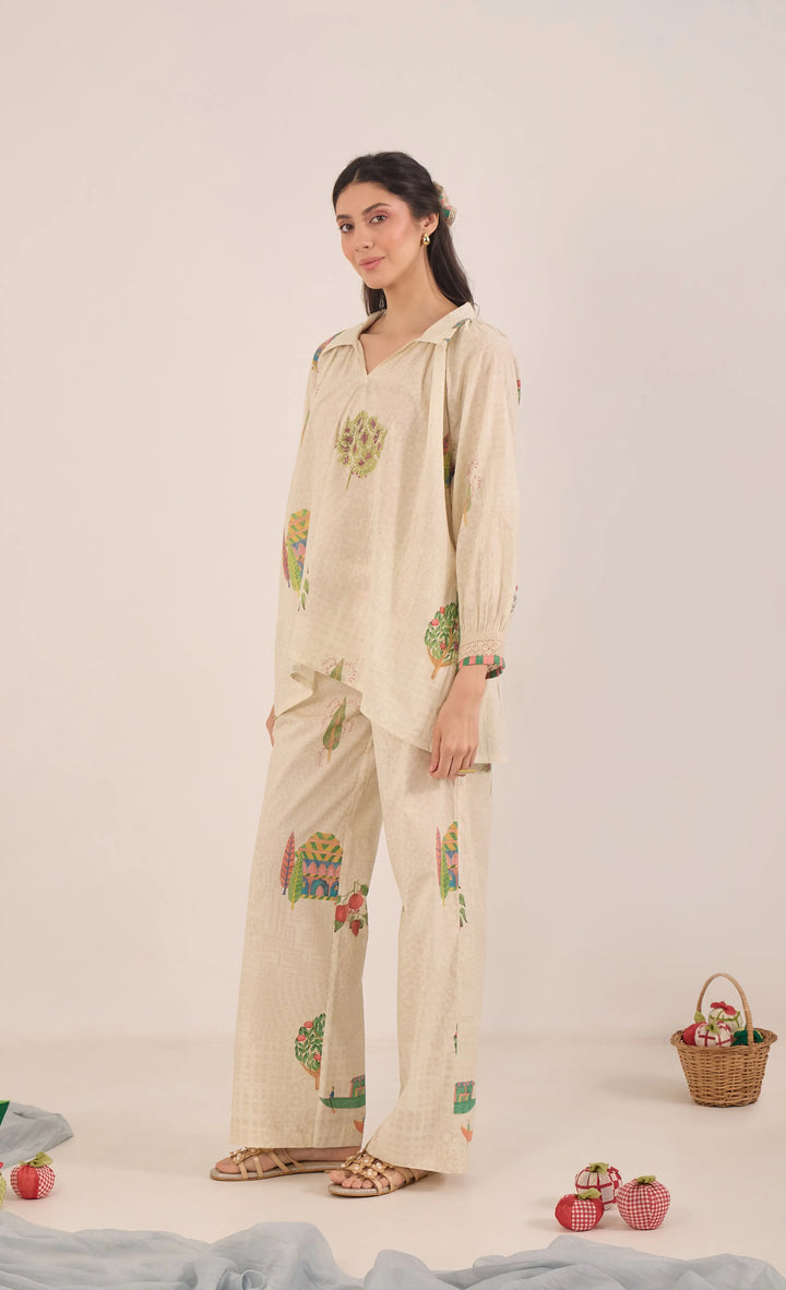 Gulposh: Cotton Raglan Sleeve Coord Set