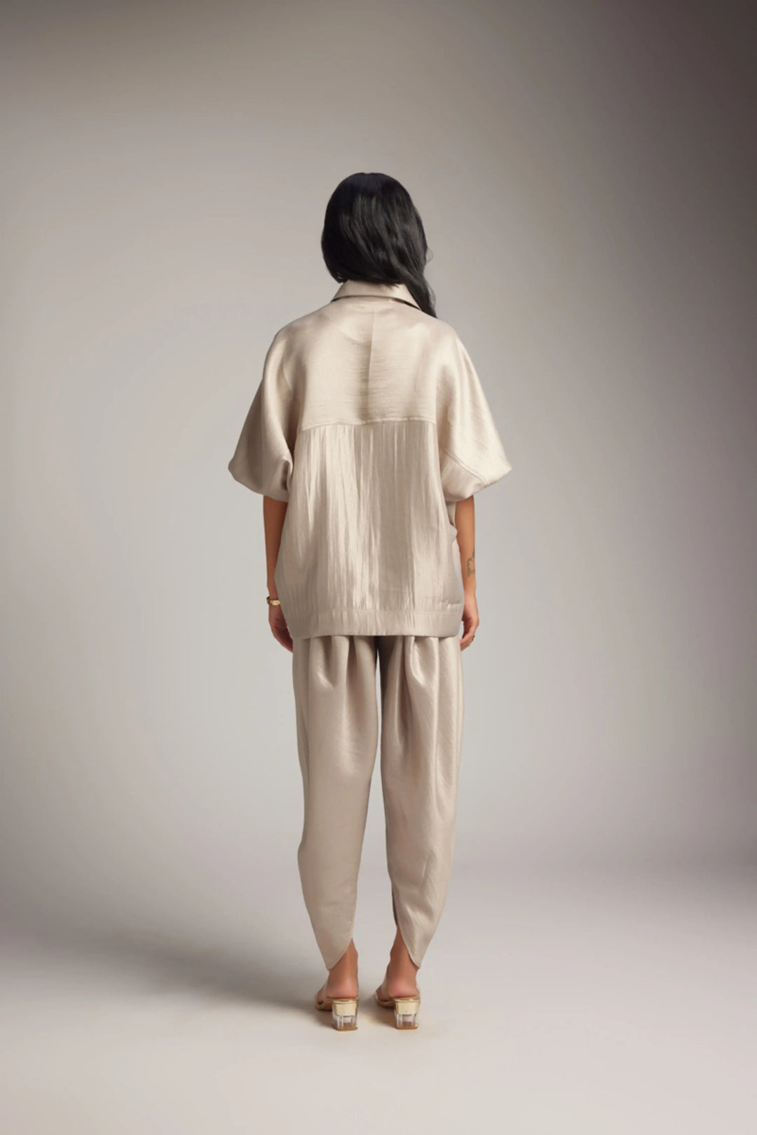 Silver Jacket Shirt & Jogger Pant