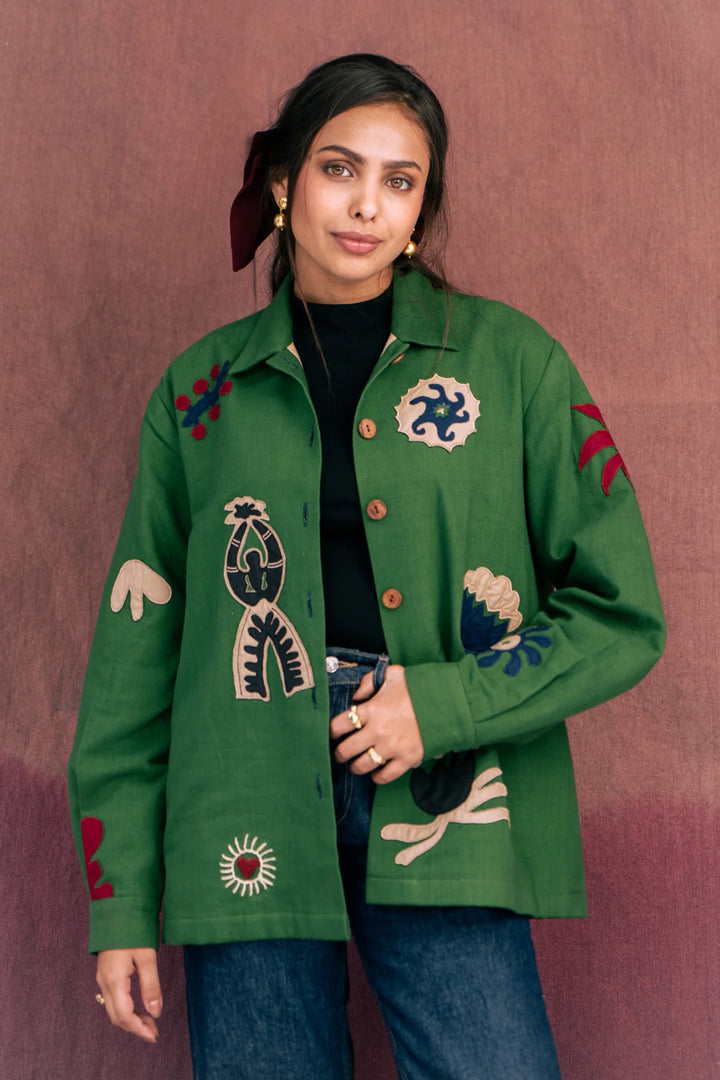 Zuri Handloom Appliqué Jacket