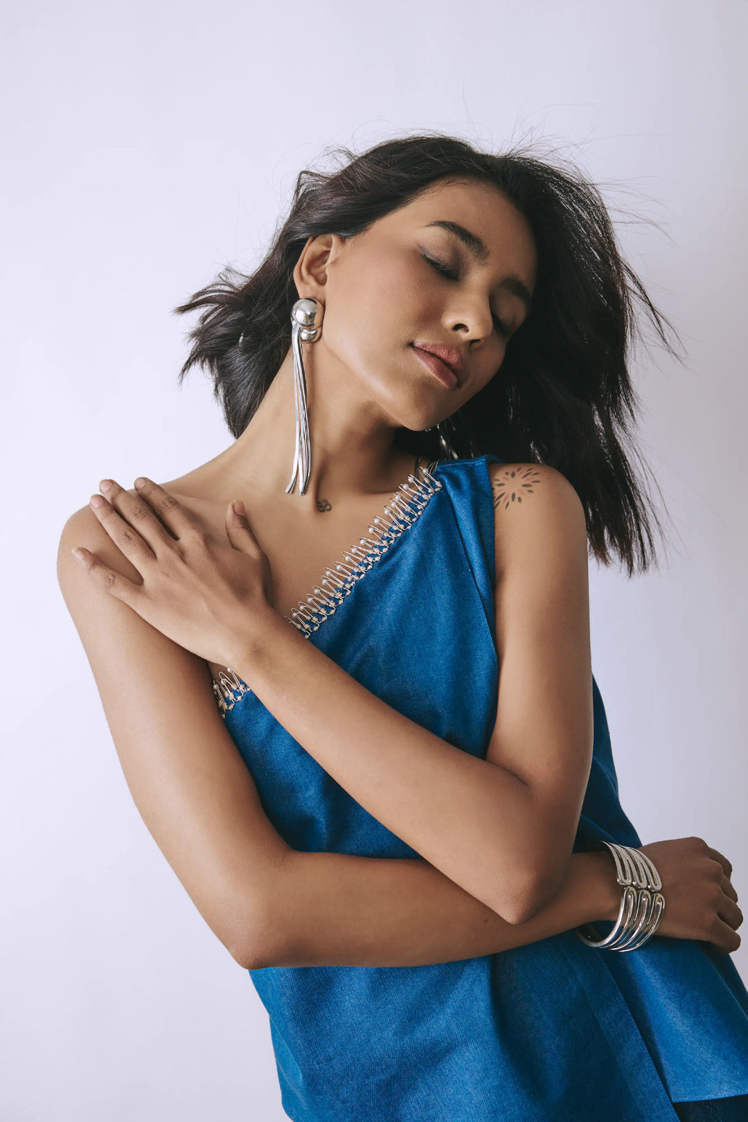 Drape Embellished Jumpsuit