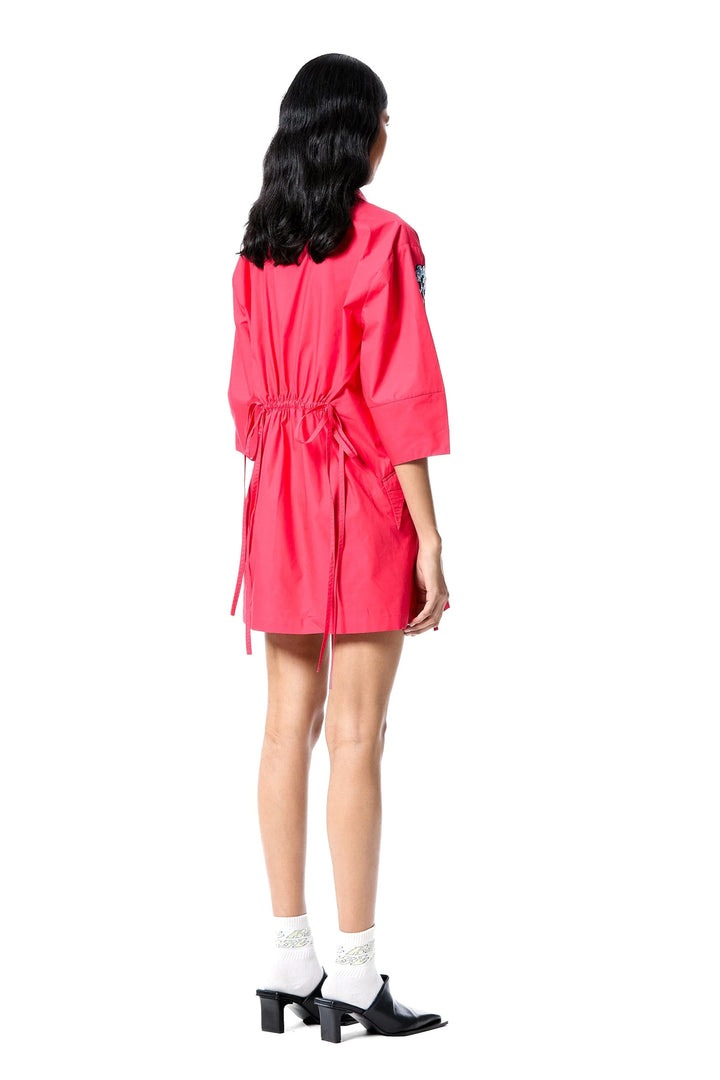 'Star Root' Shirt Dress - Red