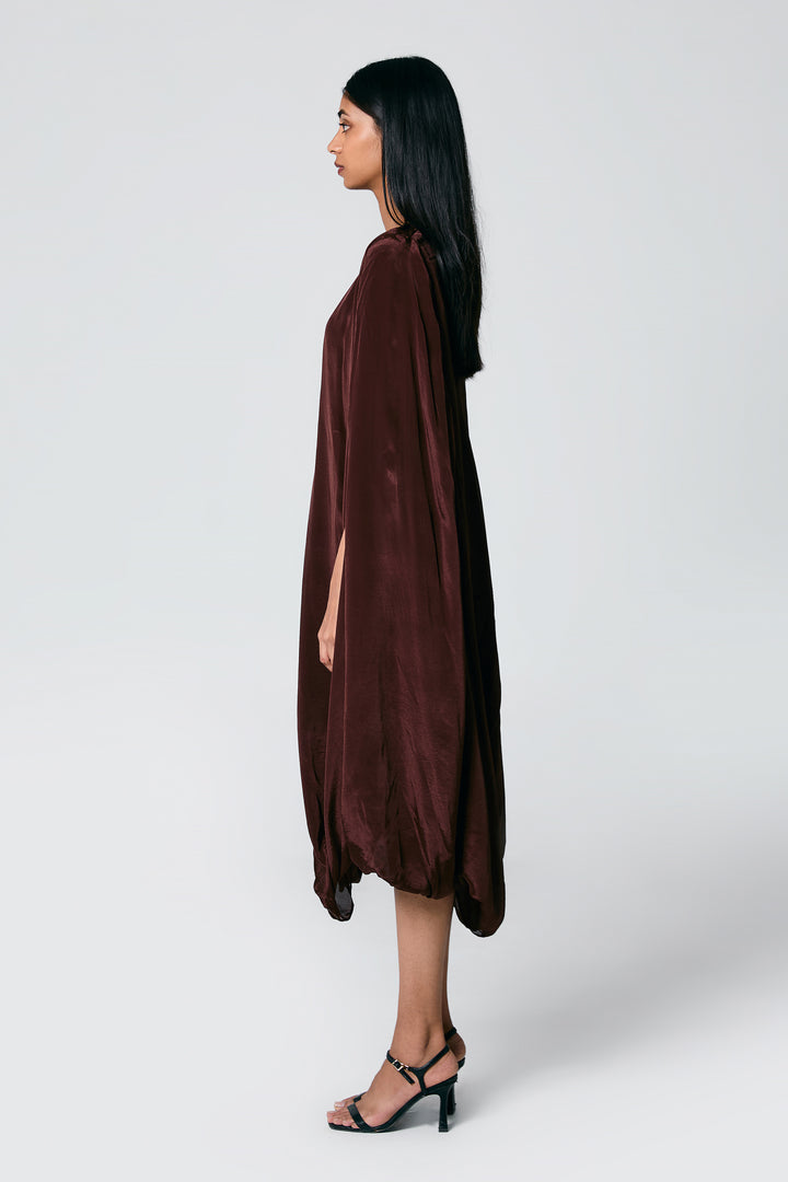 DOUBLE COWL DRESS