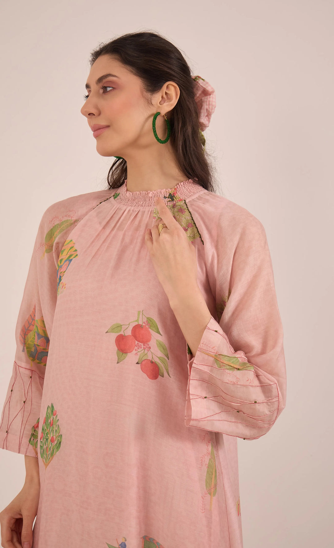 Gulposh: Cotton Silk Raglan Dress