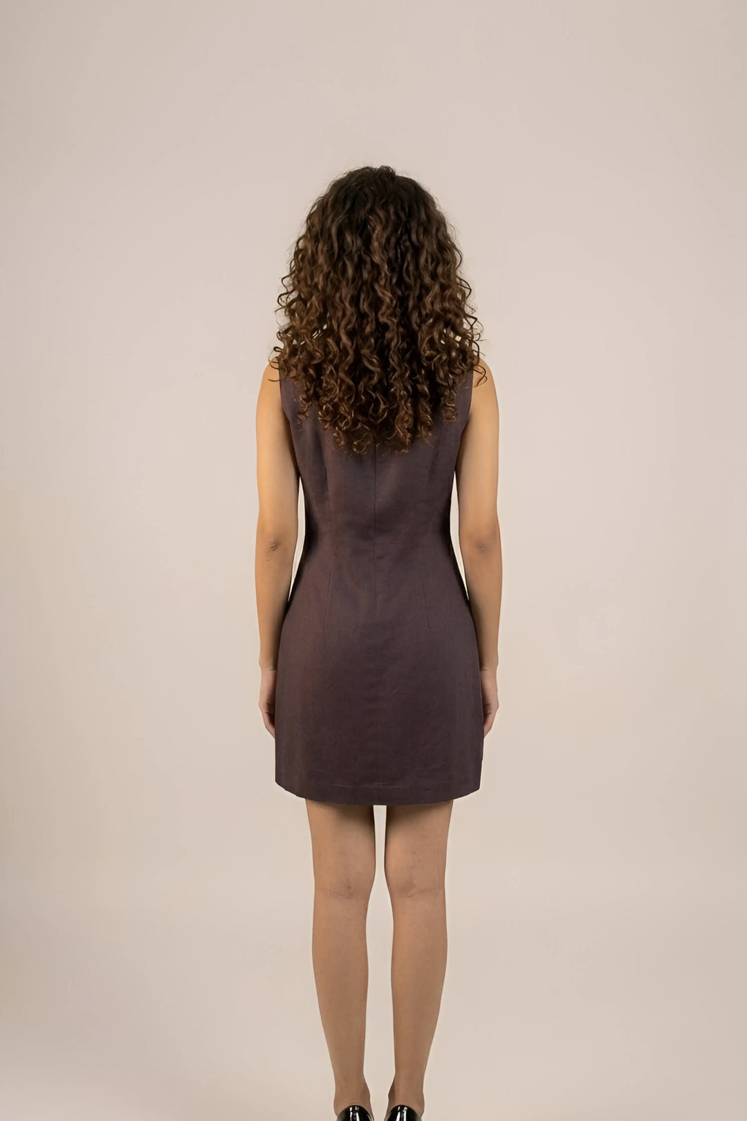 Zebra Shift Dress Brown