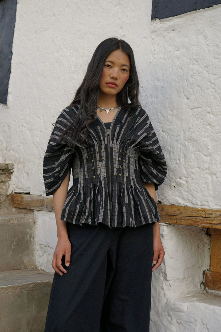 Pangong Textured Jacket – Noir