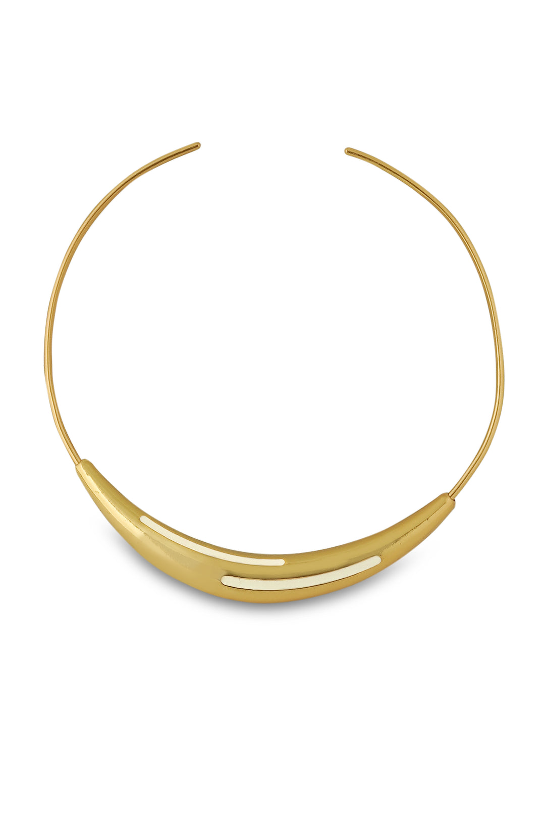Aurelia White Enamel Gold  Necklace