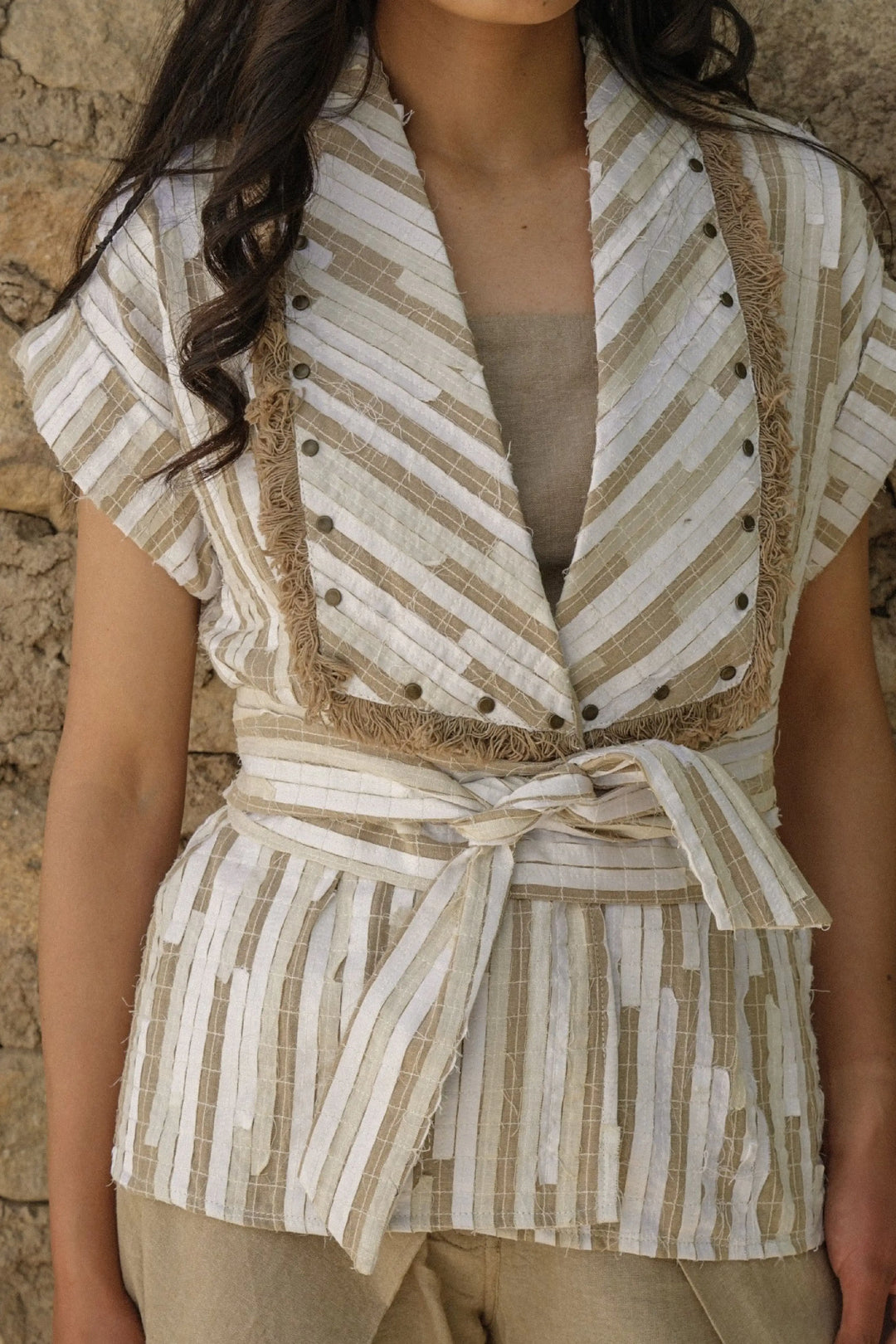 Berlin Textured Jacket – Sand