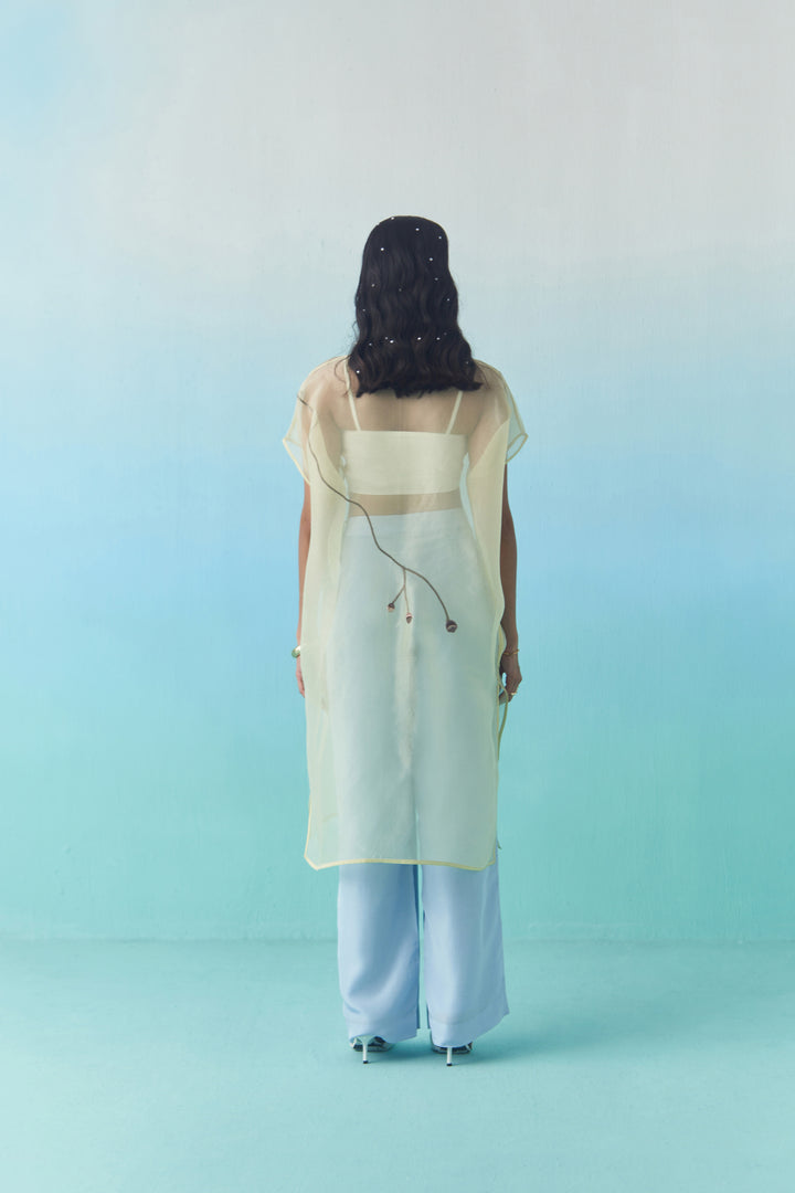 cocoon sheer overlay-Butter yellow