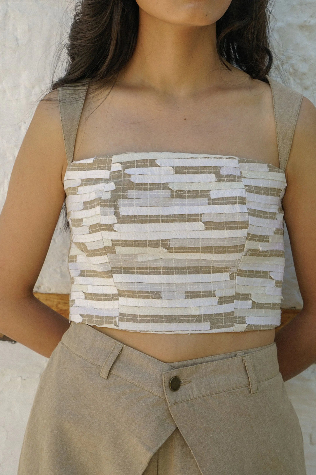 Basgo Textured Bustier – Sand