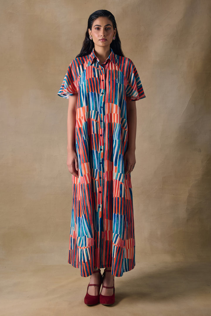 Asilah Stripe Raglan Dress