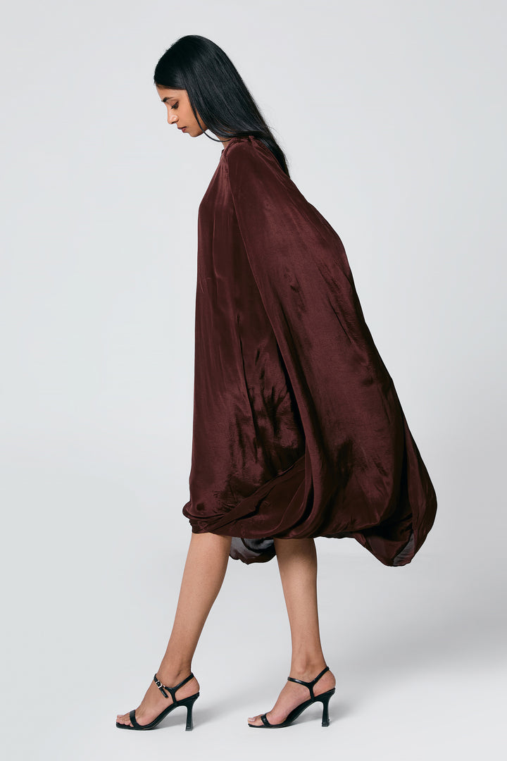 DOUBLE COWL DRESS