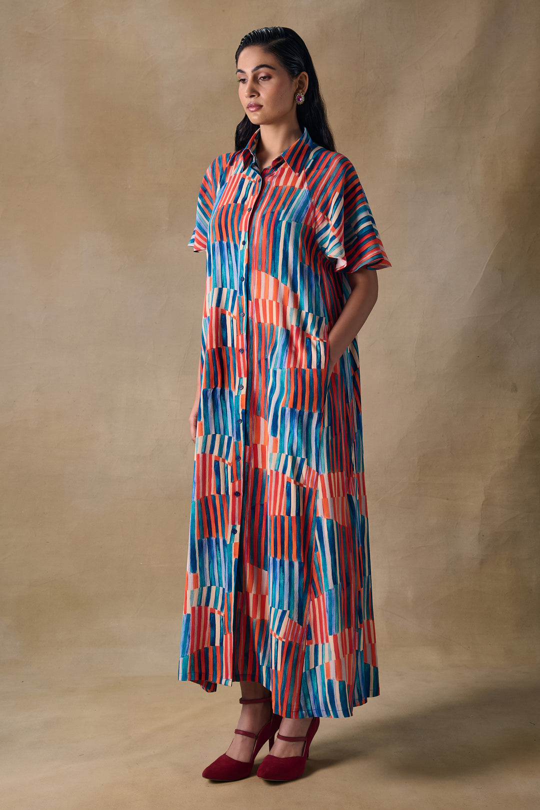 Asilah Stripe Raglan Dress