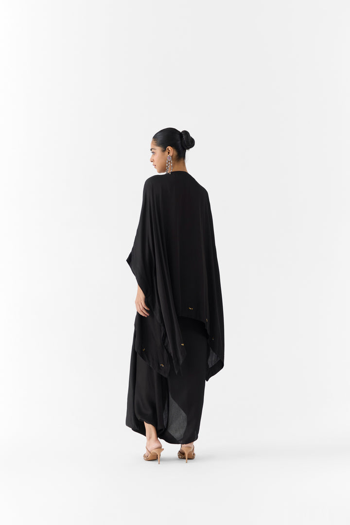 ONYX EMBROIDERED KIMONO AND KNOT SKIRT