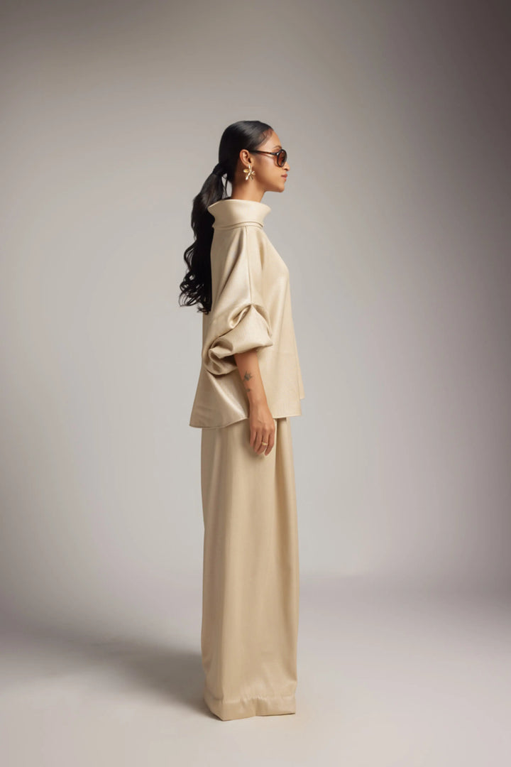 Gold Cowl Top & Jogger Pant