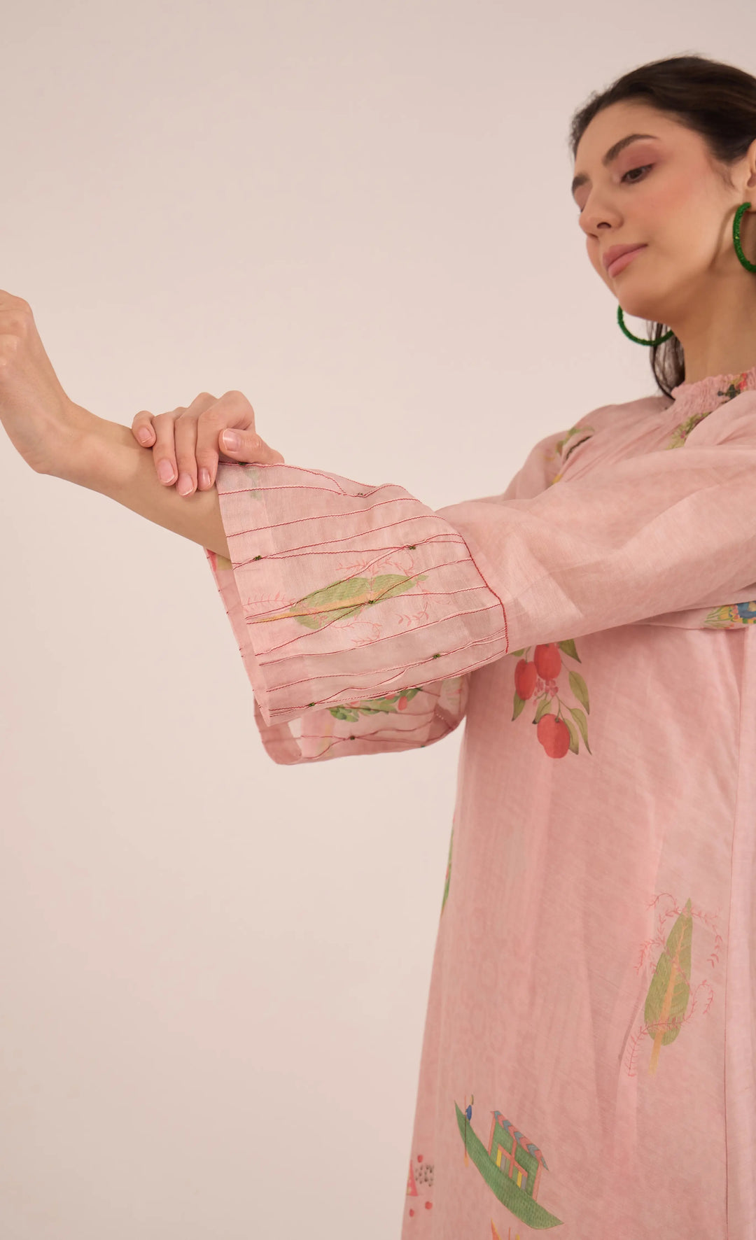 Gulposh: Cotton Silk Raglan Dress