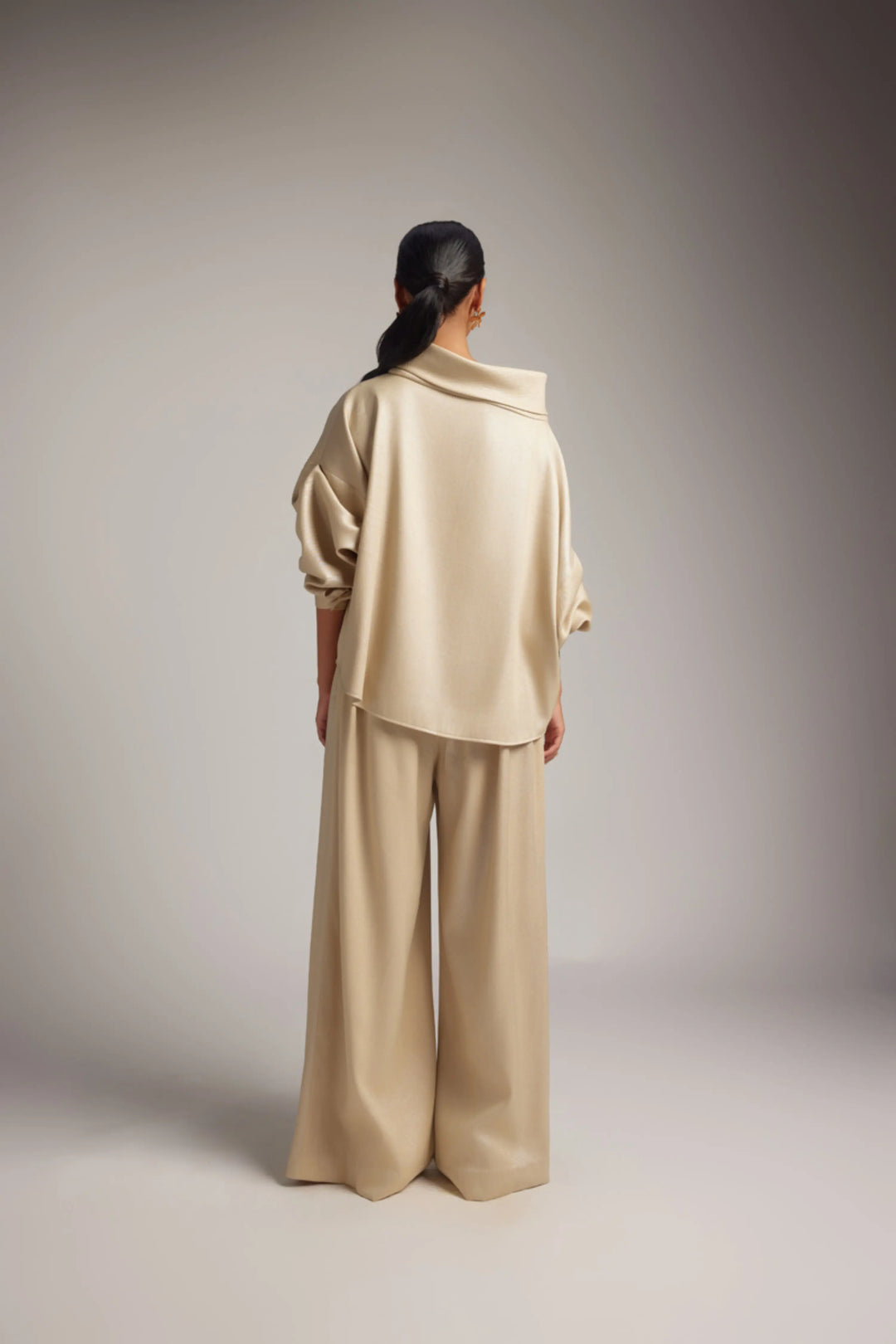 Gold Cowl Top & Jogger Pant