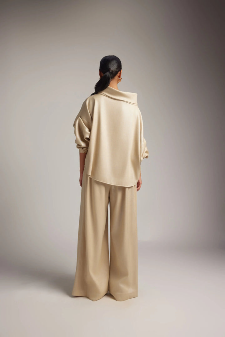 Gold Cowl Top & Jogger Pant