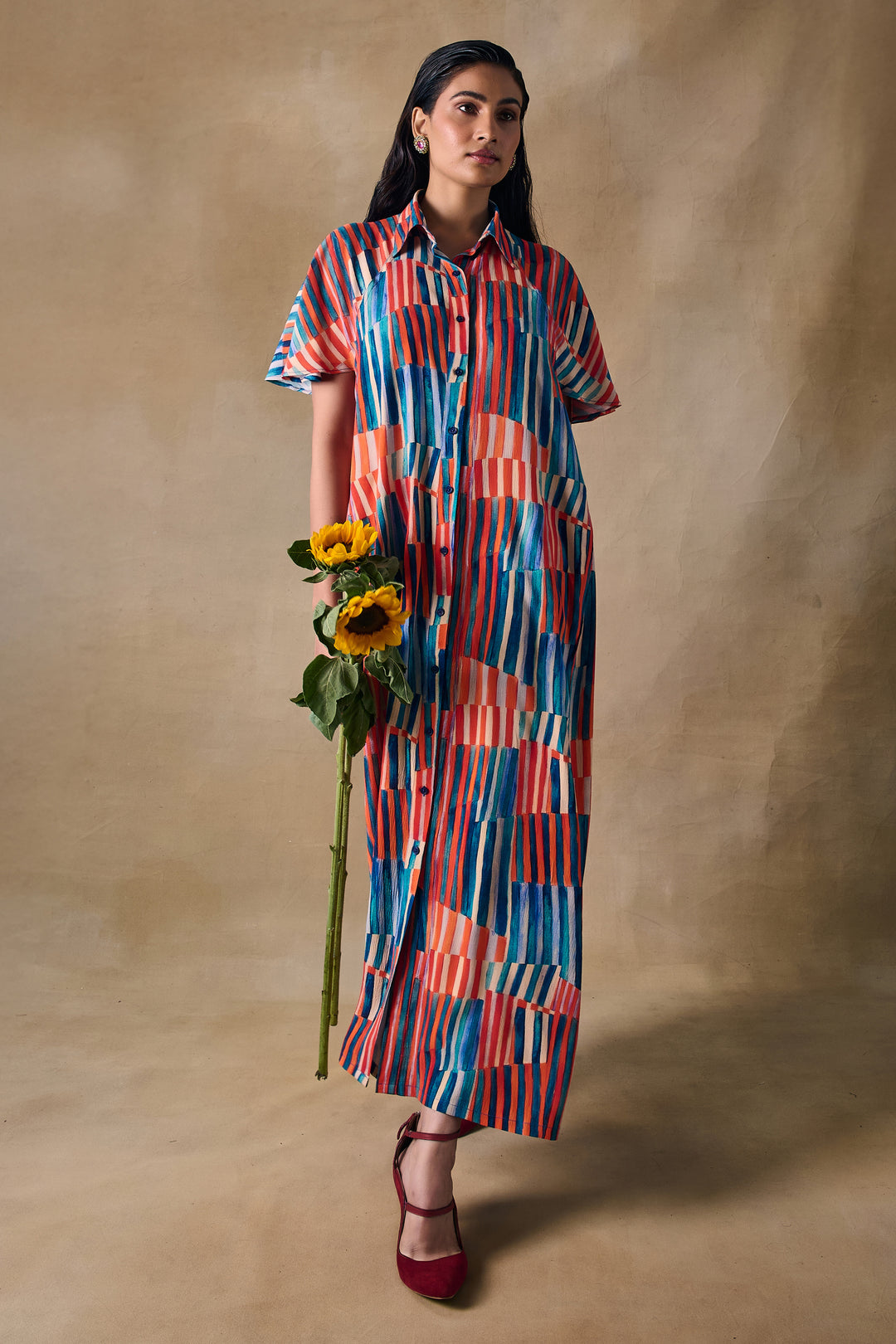 Asilah Stripe Raglan Dress