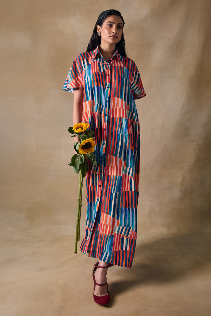 Asilah Stripe Raglan Dress