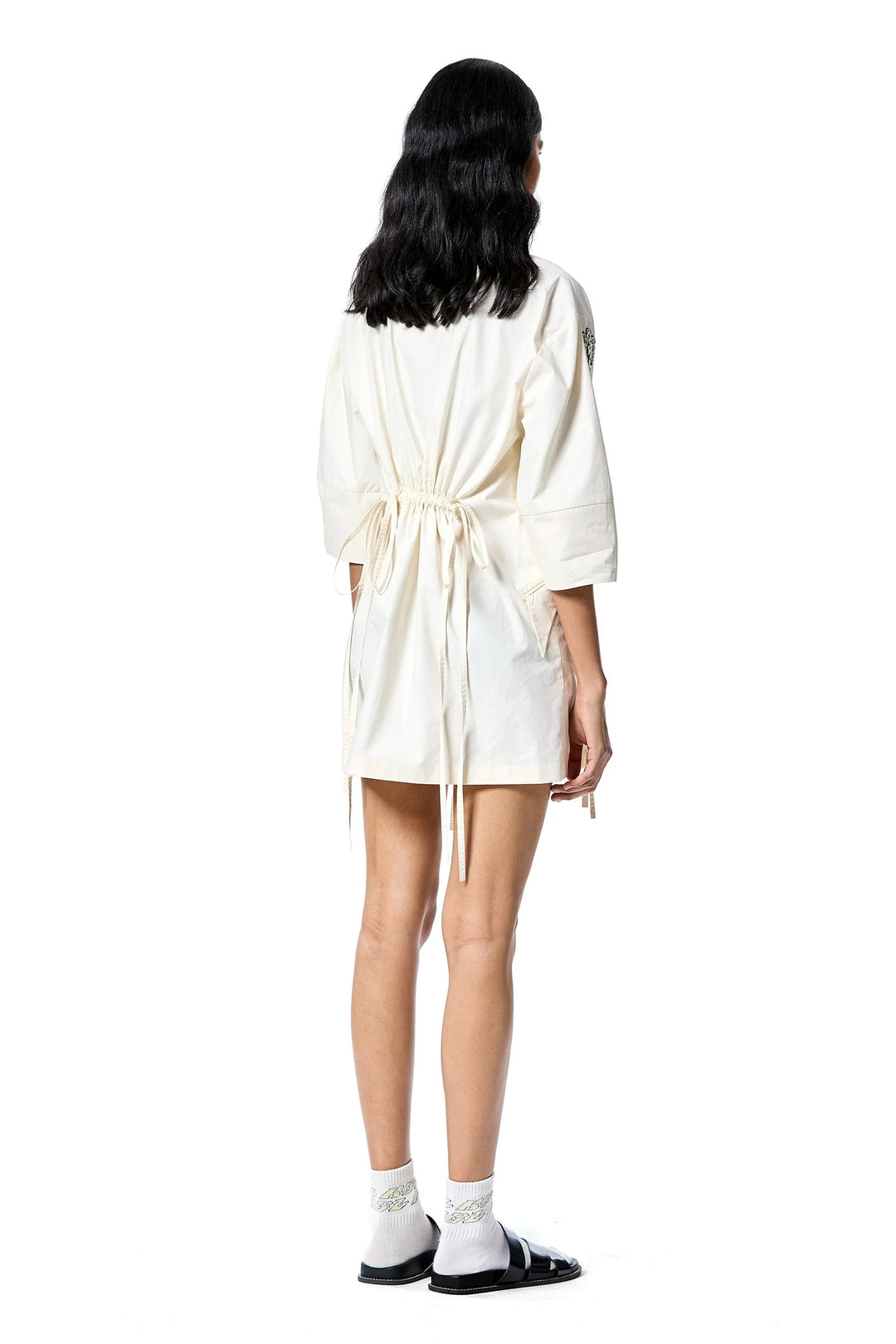 'Star Root' Shirt Dress - White
